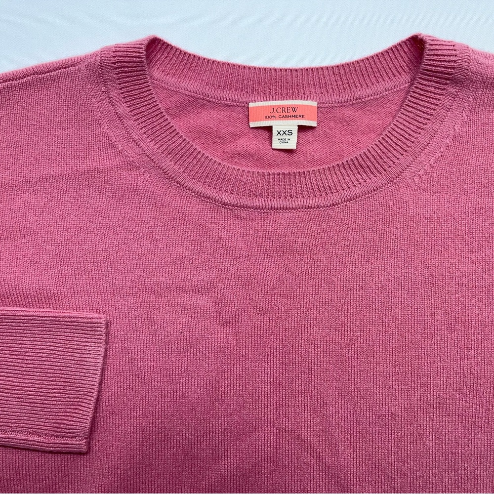 J.Crew Crewneck Boyfriend Cashmere Sweater Womens XXS Oversized in Pink